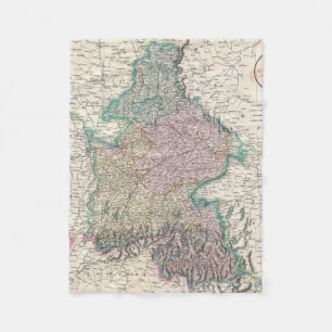 Manta Polar Mapa del vintage de Baviera Alemania (1799)