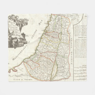 Manta Polar Mapa del vintage de Israel (1770)