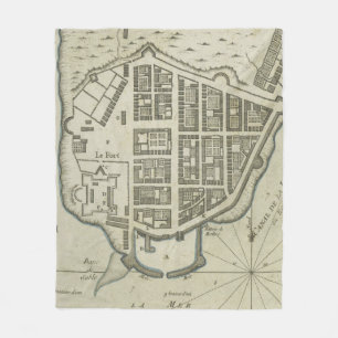 Manta Polar Mapa del vintage del Lower Manhattan (1764)