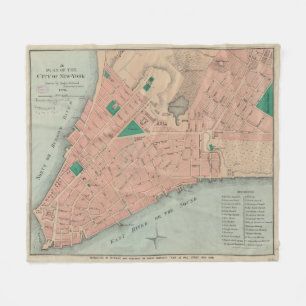 Manta Polar Mapa del vintage del Lower Manhattan (1776)