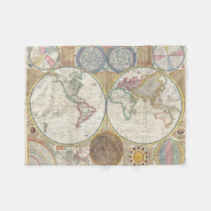 Manta Polar Mapa doble del hemisferio 1794