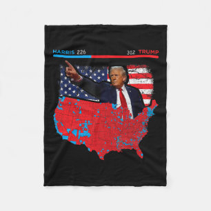 Manta Polar Mapa electoral 2024 Trump 312 Rojo Resultados elec