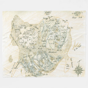 Manta Polar Mapa etiquetado de Trino