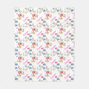 Manta Polar Mapa floral personalizada