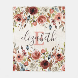 Manta Polar Mapa floral personalizada