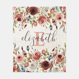 Manta Polar Mapa floral personalizada