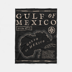 Manta Polar Mapa Histórico Del Golfo De México 1672