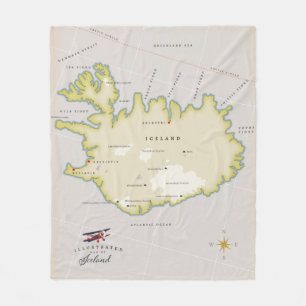 Manta Polar Mapa ilustrado de Islandia