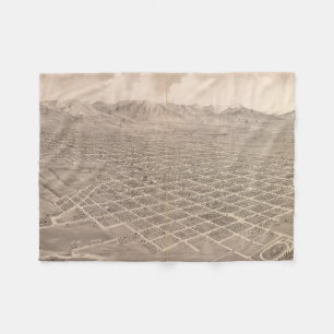 Manta Polar Mapa ilustrado del vintage de Salt Lake City
