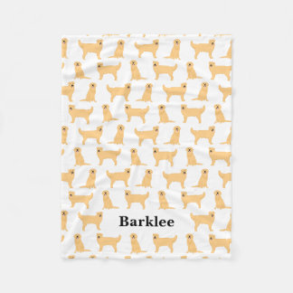 Manta Polar Mapa personalizada de Golden Retriever - Perro