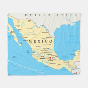 Manta Polar Mapa político de México