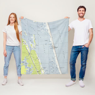 Manta Polar Mapa septentrional de Outer Banks del vintage