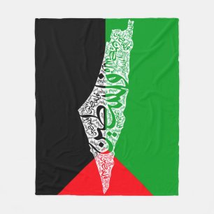 Manta Polar Mapa y bandera de Palestina libre ف ن س ط