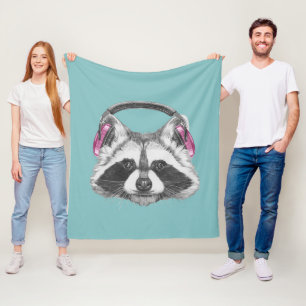 Manta Polar Mapache de los auriculares
