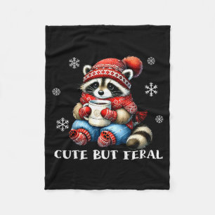 Manta Polar Mapache lindo pero salvaje bebe cacao caliente Nav