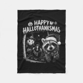 Manta Polar Mapache zarigüeya mofeta Feliz hallothanksmas para