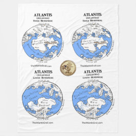 Manta Polar Mapas de Atlantis - Fleece Blanket
