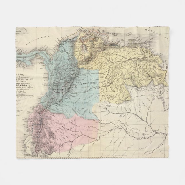 Manta Polar Mapas militares históricos de Venezuela (Frente (Horizontal))