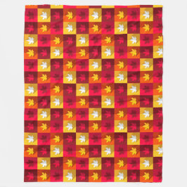 Manta Polar Maple de otoño deja un brillante mosaico