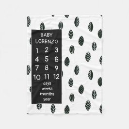 Manta Polar Maqueta de hito en las hojas modernas