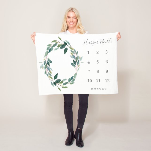 Manta Polar Maqueta de hito para el bebé leafy (In situ)