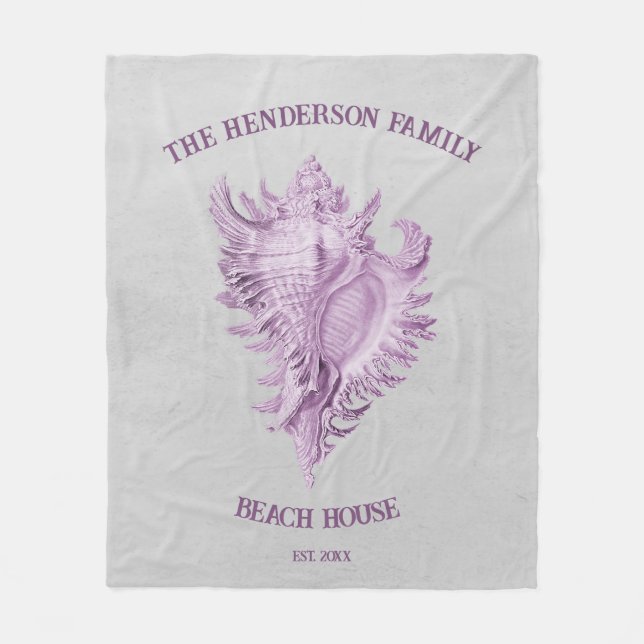 Manta Polar Maqueta de la cubierta de la concha magenta (Anverso)