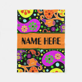 Manta Polar Maqueta de nombre personalizado del patrón de pais