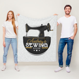 Manta Polar Máquina de coser antigua AÑADIR NOMBRE Sombrero sa