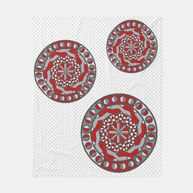 Manta Polar Maquinaria roja Fleece Blanket (Anverso)