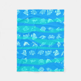 Manta Polar Mar azul