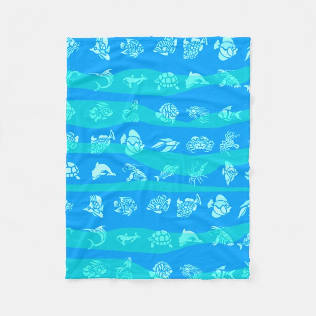 Manta Polar Mar azul (Anverso)