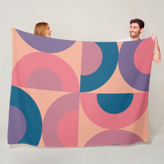 Manta Polar Mar Coral Moderno de Mediano Siglo (In situ)