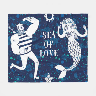 Manta Polar Mar del poster del amor