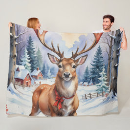 Manta Polar Maravilla de renos: colisos de vacaciones