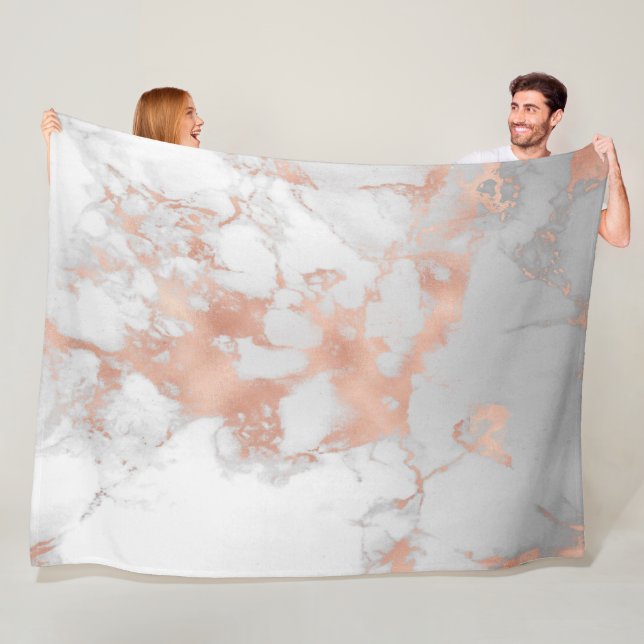 Manta Polar Marble rosa blanco Purpurina Rubor de lujo (In situ)