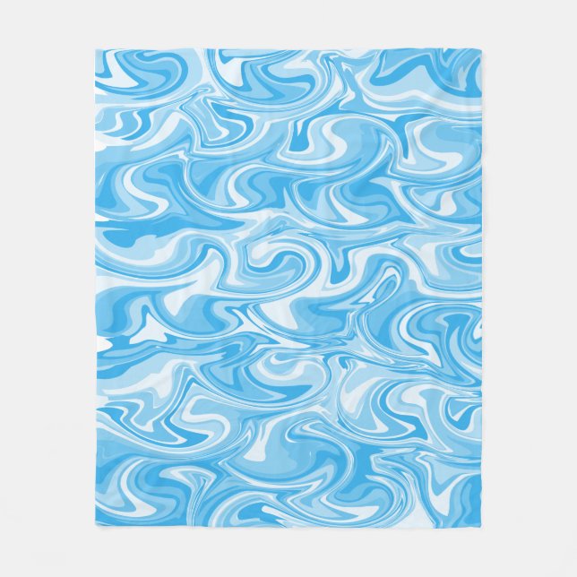 Manta Polar Marble Swirl Texture - Blue Tones  (Anverso)