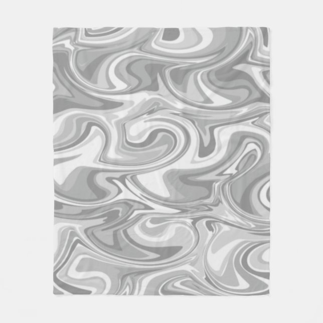 Manta Polar Marble Swirl Texture - Silver Tones (Anverso)