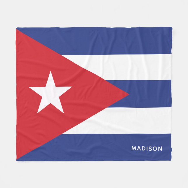 Manta Polar Marca Cuba de nombre personalizado (Frente (Horizontal))