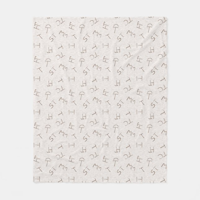 Manta Polar Marca de ganado - beige (Anverso)