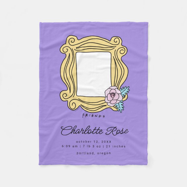 Manta Polar Marco de imagen floral FRIENDS™ | Estadísticas de  (Anverso)