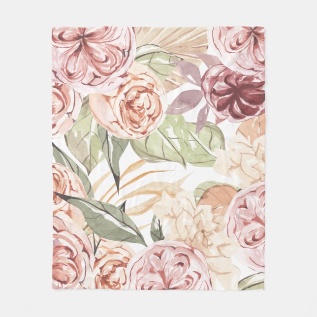 Manta Polar Marco floral (Anverso)