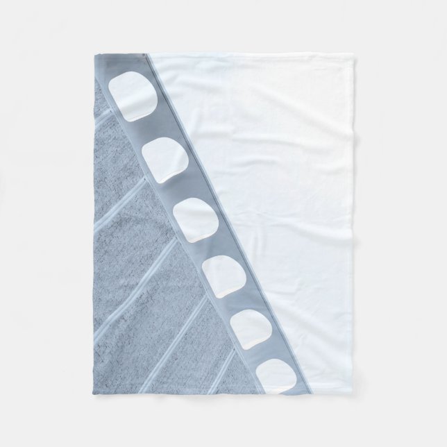 Manta Polar Marco metalizado blanco y negro (Anverso)