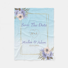 Manta Polar Marco Y Flores De Oro