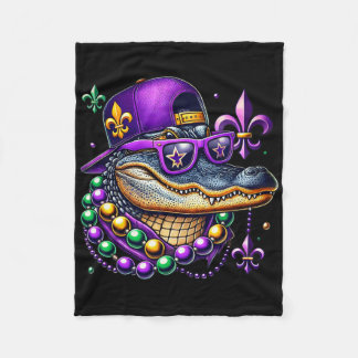 Manta Polar Mardi Gras Alligator Mardigator Crocodile Kids Boy