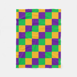 Manta Polar Mardi Gras Checker Blanket