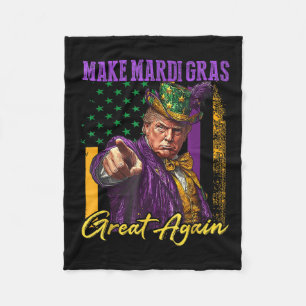 Manta Polar Mardi Gras Donald Trump Funny Mardi Gras Estadouni