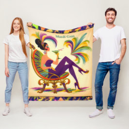 Manta Polar Mardi Gras Martini futurista de mediados de siglo