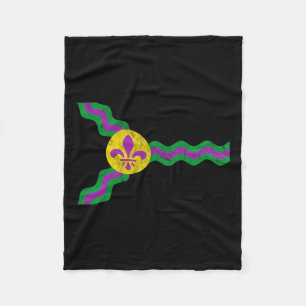 Manta Polar Mardi Gras St. Louis Flag Soulard perturbado