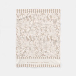 Manta Polar Marea costera Beige Nautical