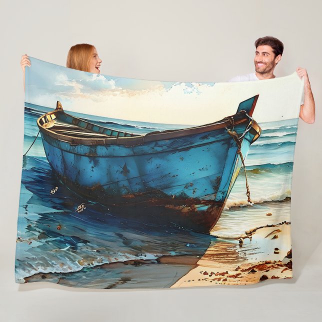 Manta Polar "Mareas tranquilas". Colorido y relajado paisaje m (In situ)